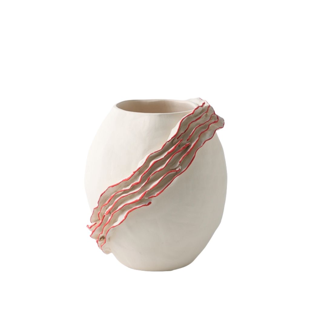Boreas Ruffled Ceramic Vase