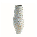 Chrysorallis Gold-trimmed Textured Ceramic Vase