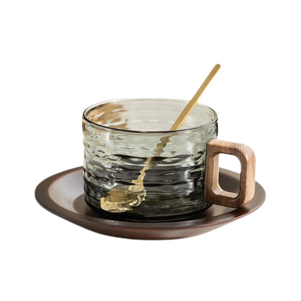 Juego de café de vidrio texturizado Nereid