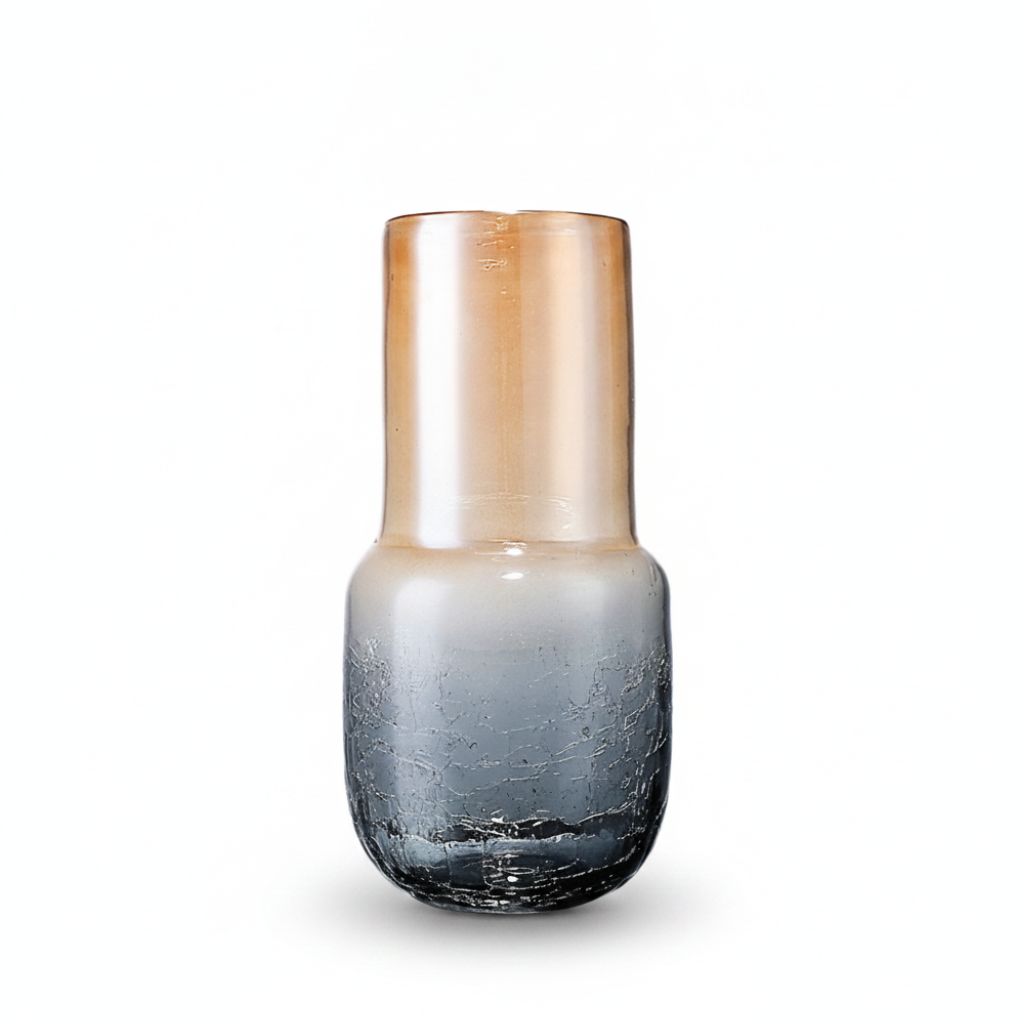 Solstice Two-Tone Crackle Glass Vase
