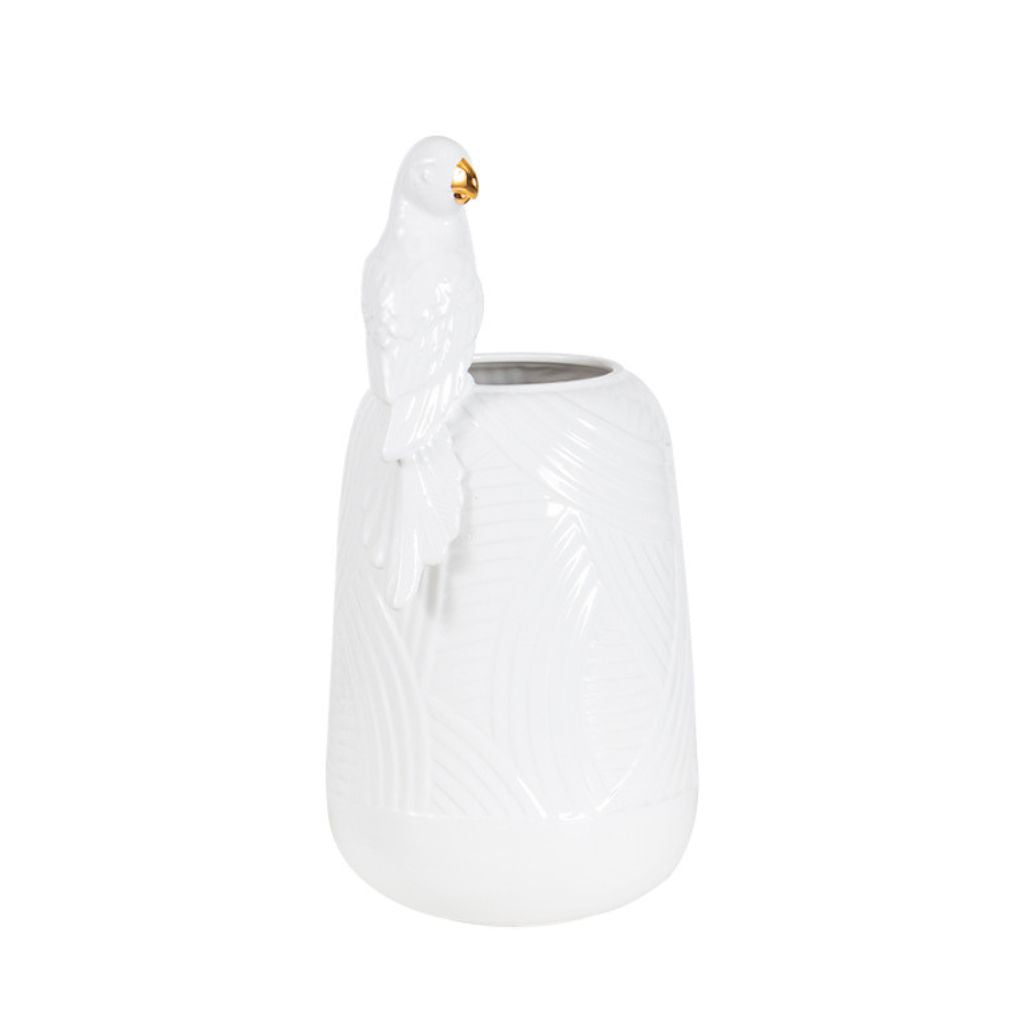 Lorito Sculptural Embossed Ceramic Vase