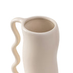 Serpa Wavy-Handle Sculptural Glazed Vase
