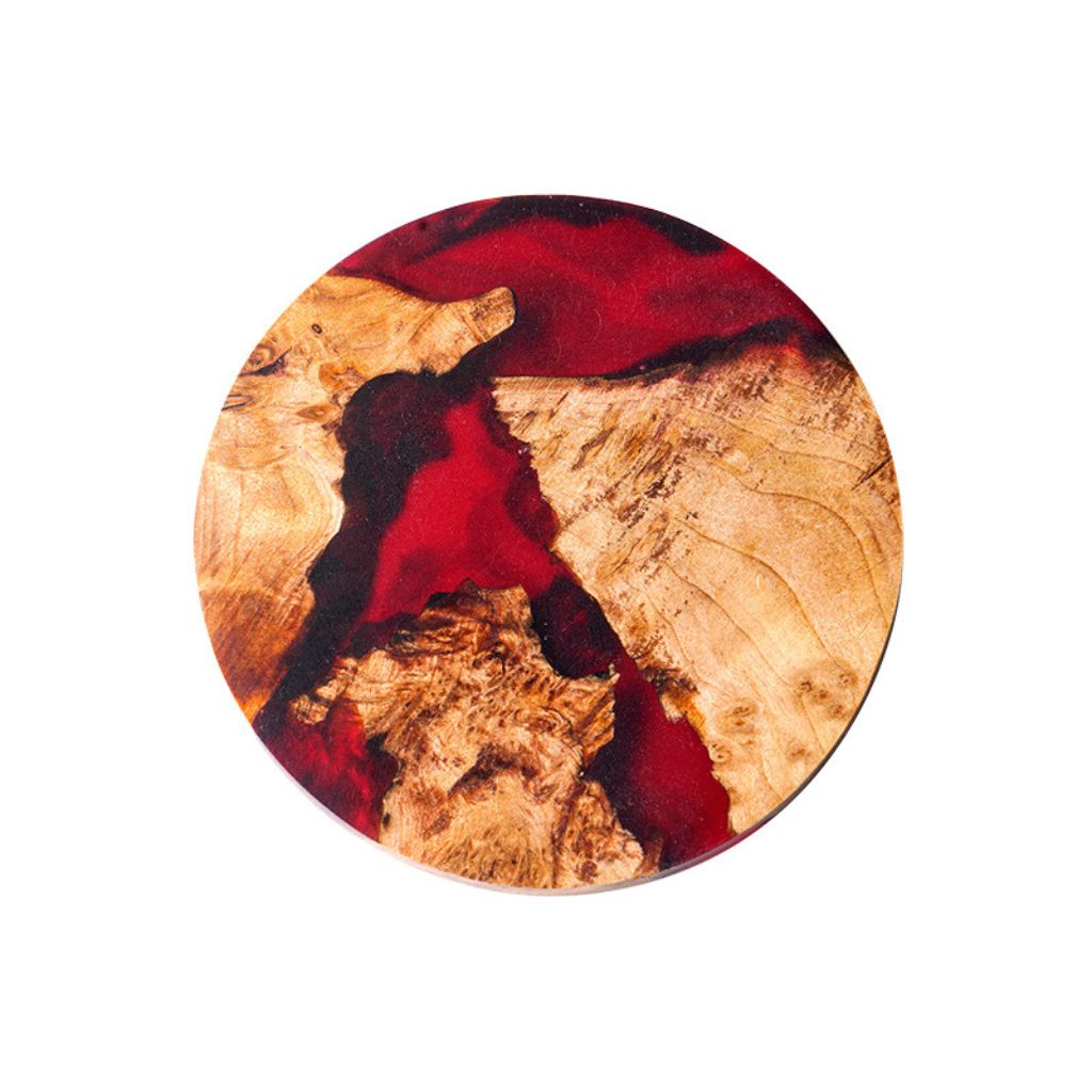 Mokume Fused Pine Coaster