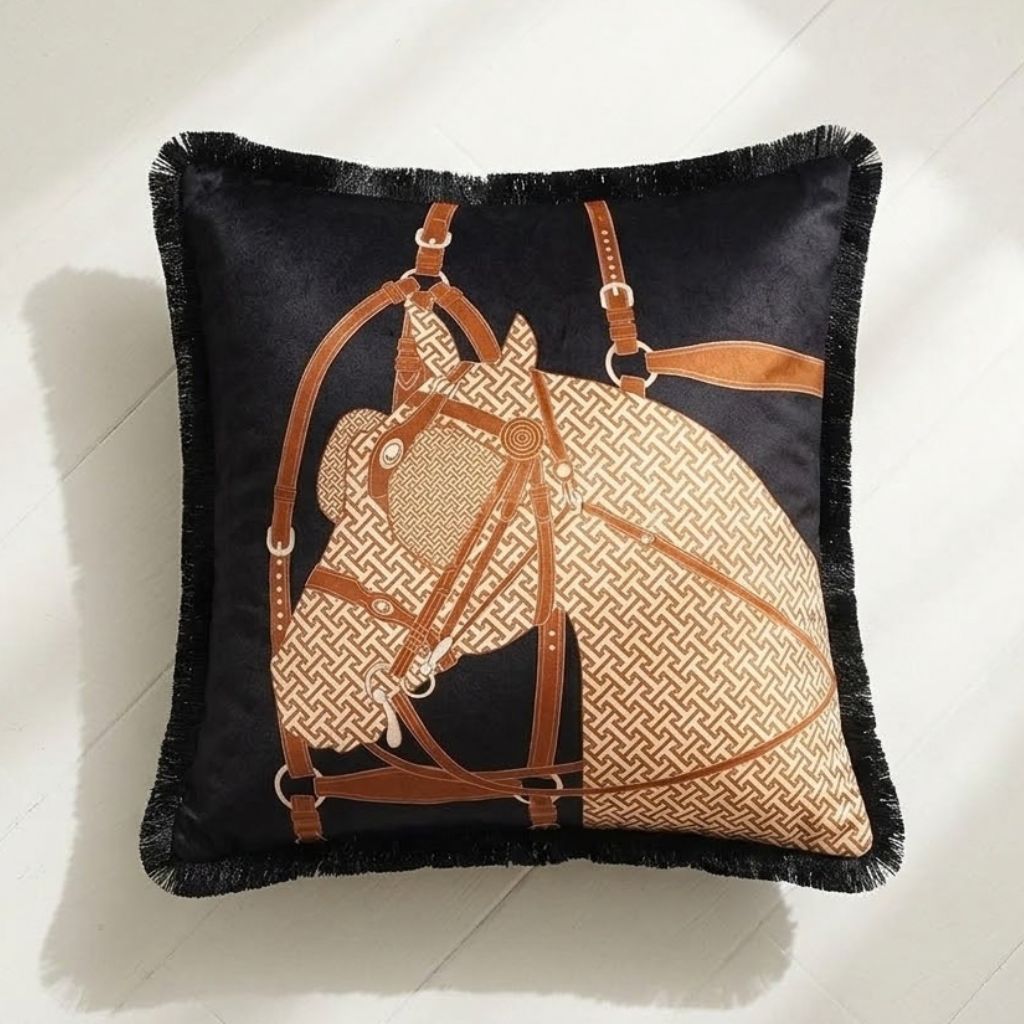 Sorel Equestrian Motif Throw Pillow