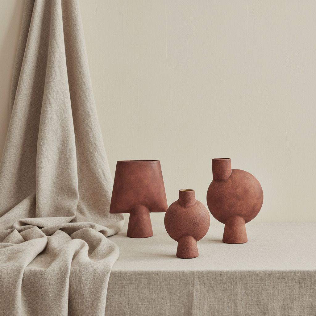 Mirage Oblate Glazed Ceramic Vase