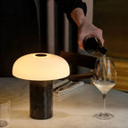 Pythia Sculptural Glass & Marble Table Lamp