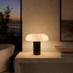 Pythia Sculptural Glass & Marble Table Lamp
