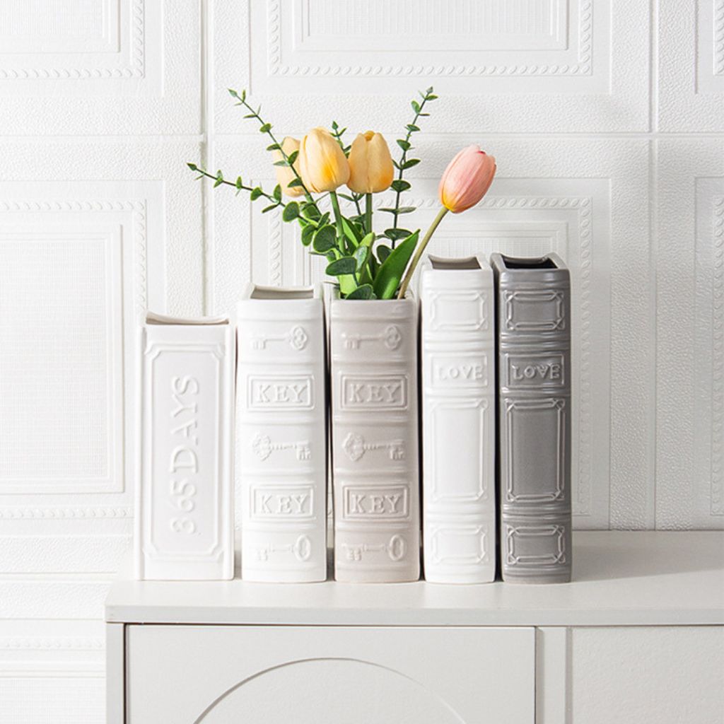 Calliope Embossed Glazed Ceramic Vase