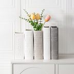 Calliope Embossed Glazed Ceramic Vase