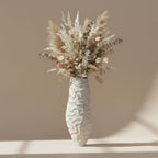 Chrysorallis Gold-trimmed Textured Ceramic Vase