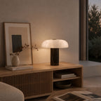 Pythia Sculptural Glass & Marble Table Lamp