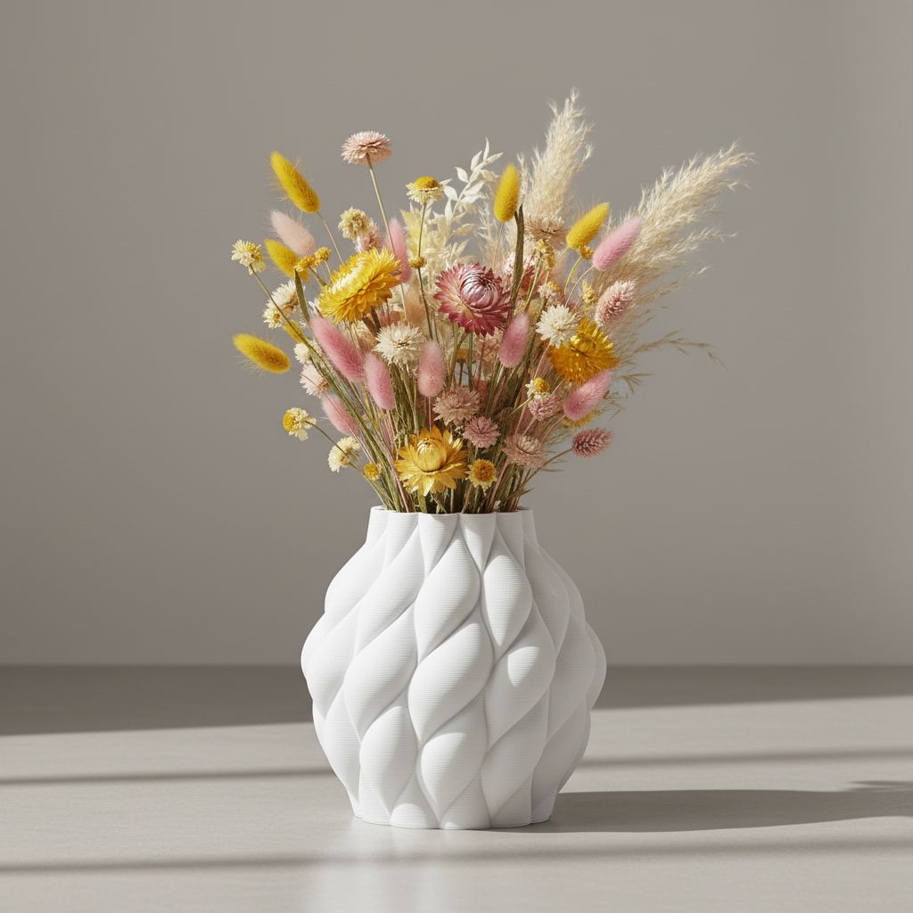 Barchane Spiral Sculptural Ceramic Vase