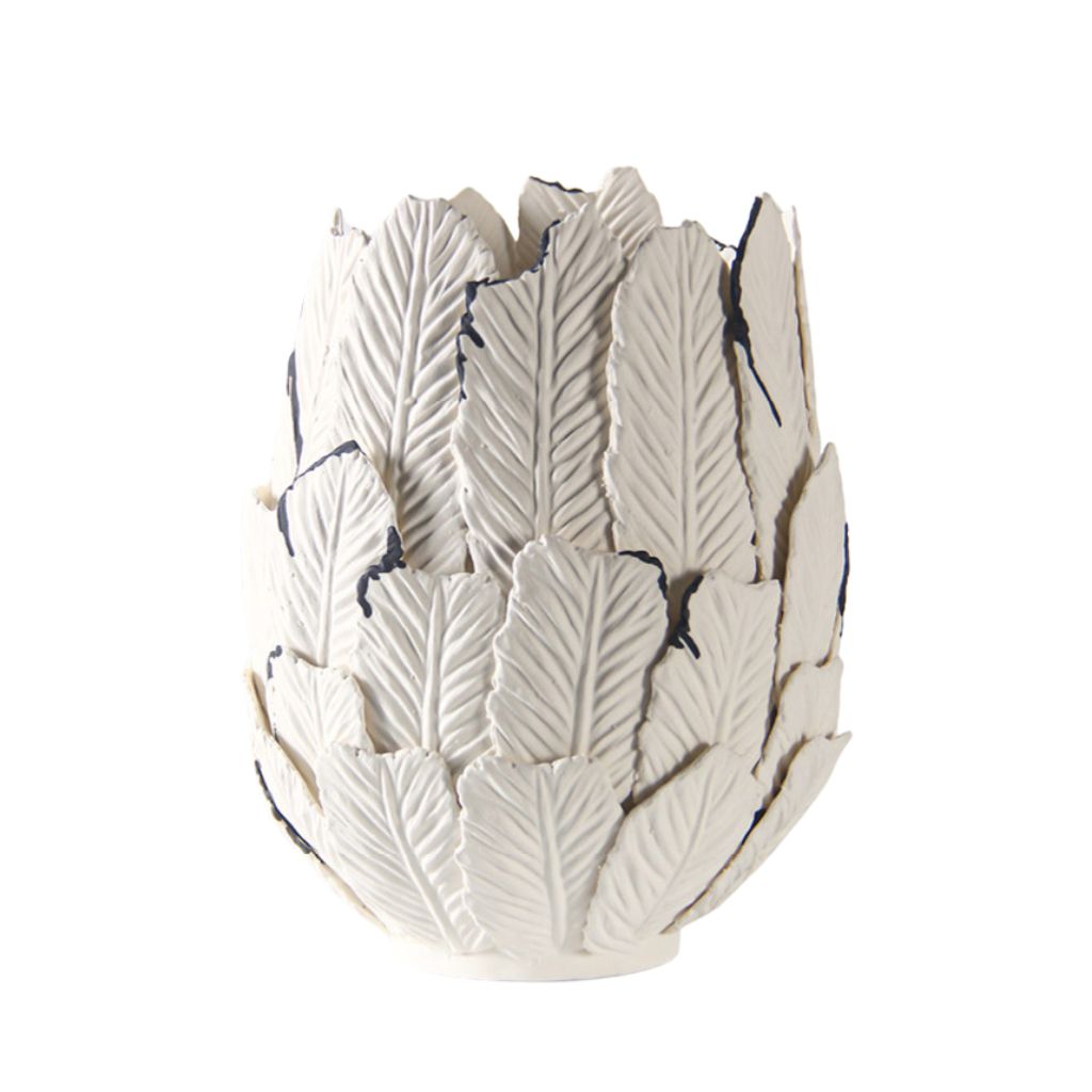 Kasaneha Leaf Sculptural Ceramic Vase