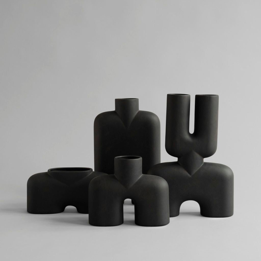 Animus Bifurcated Hand-Glazed Ceramic Vase