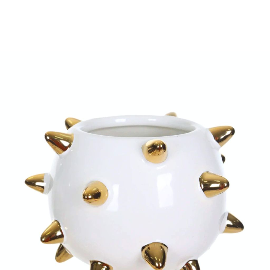 Echin Spike Sphere Ceramic Vase