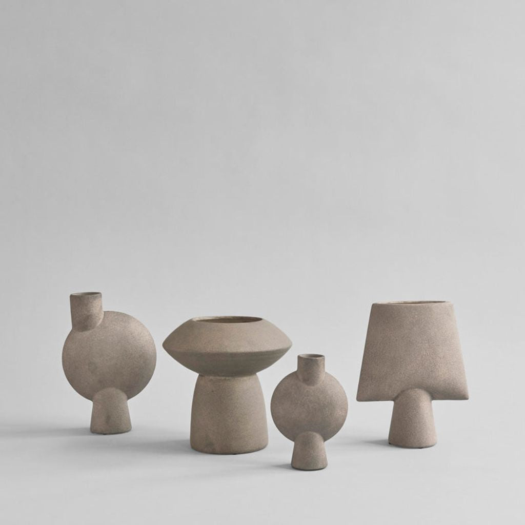 Mirage Oblate Glazed Ceramic Vase