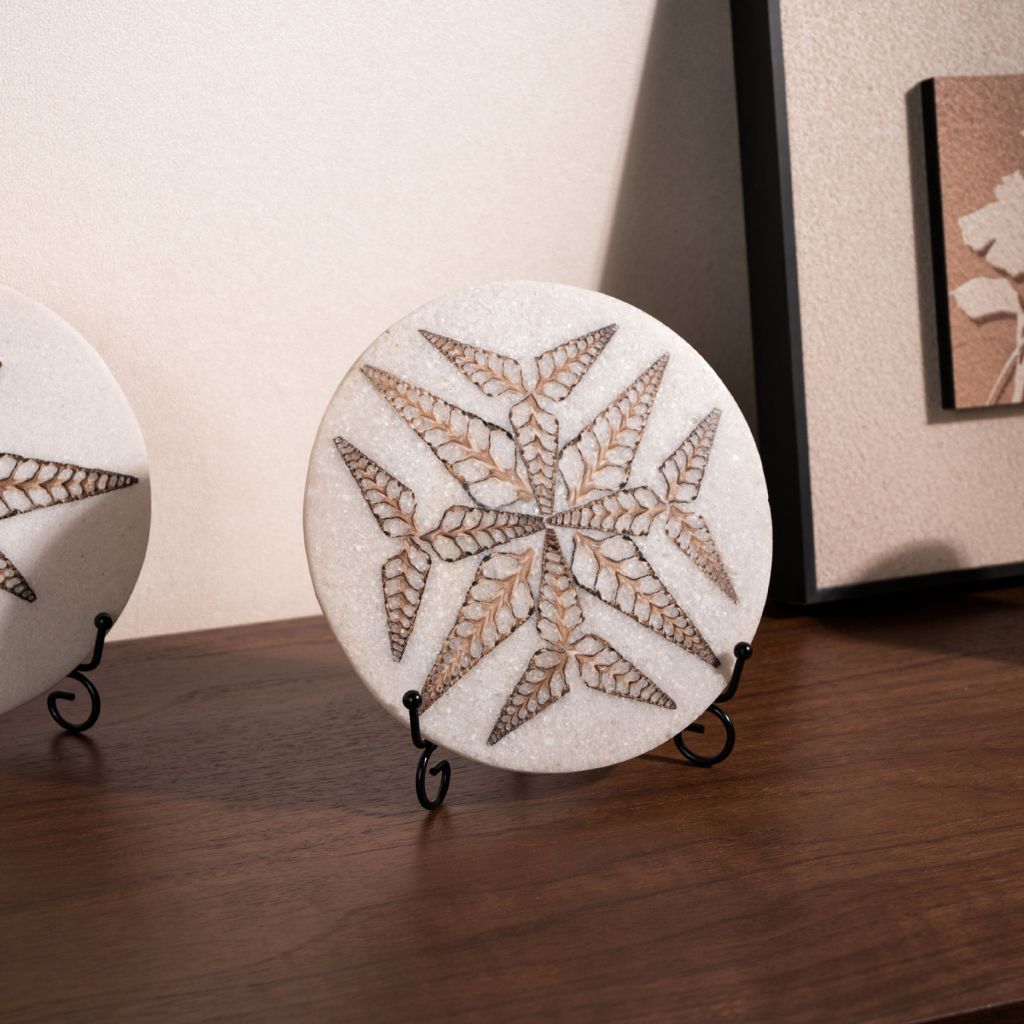 Pelta Fossil Stone Ornament