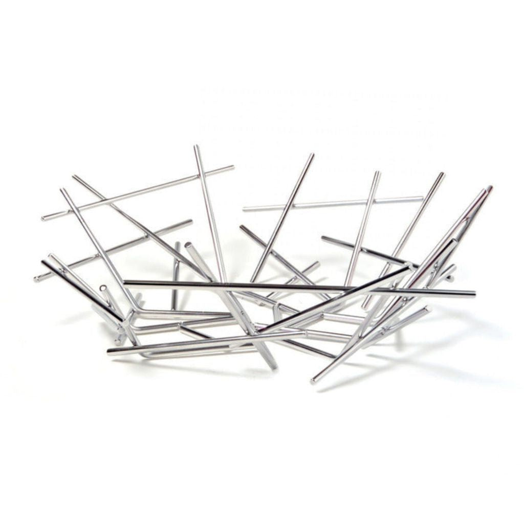 Aleator Sculptural Steel Fruit Bowl Main image