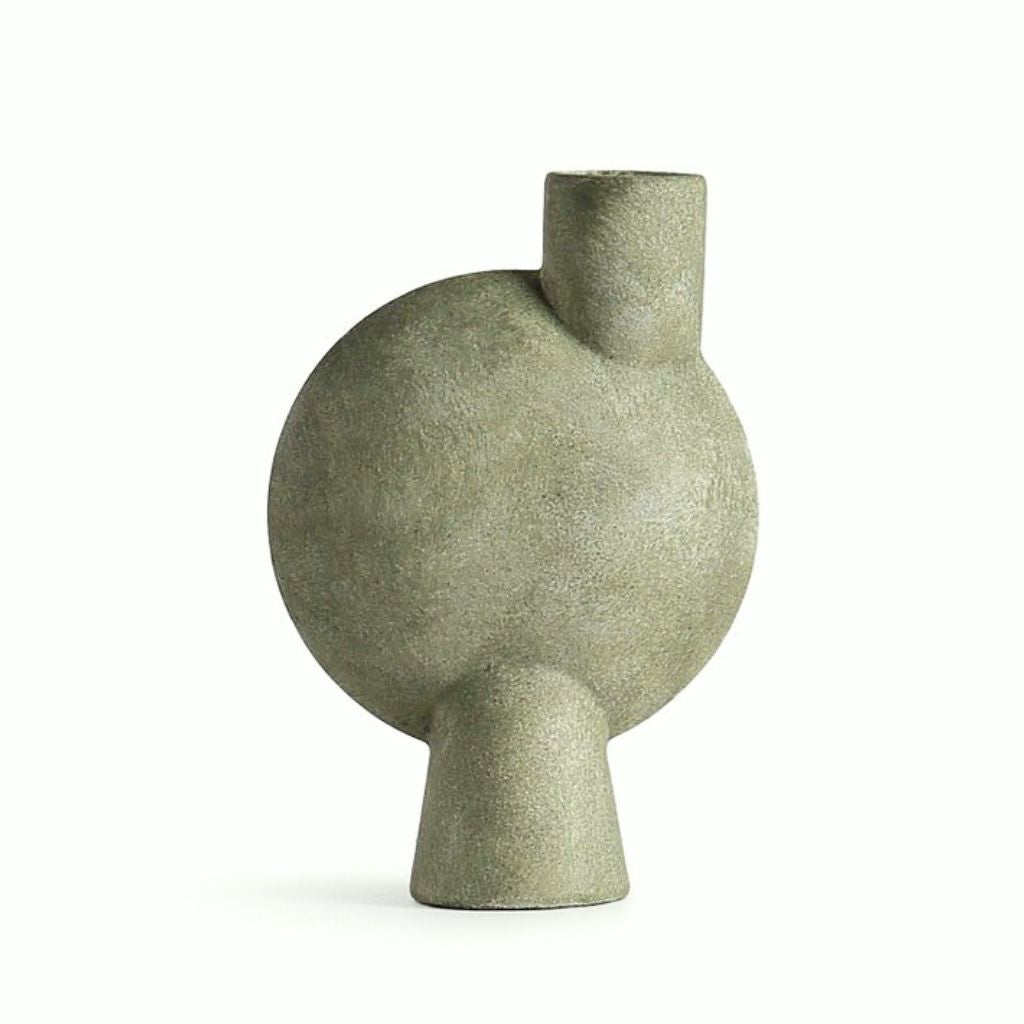 Mirage Oblate Glazed Ceramic Vase