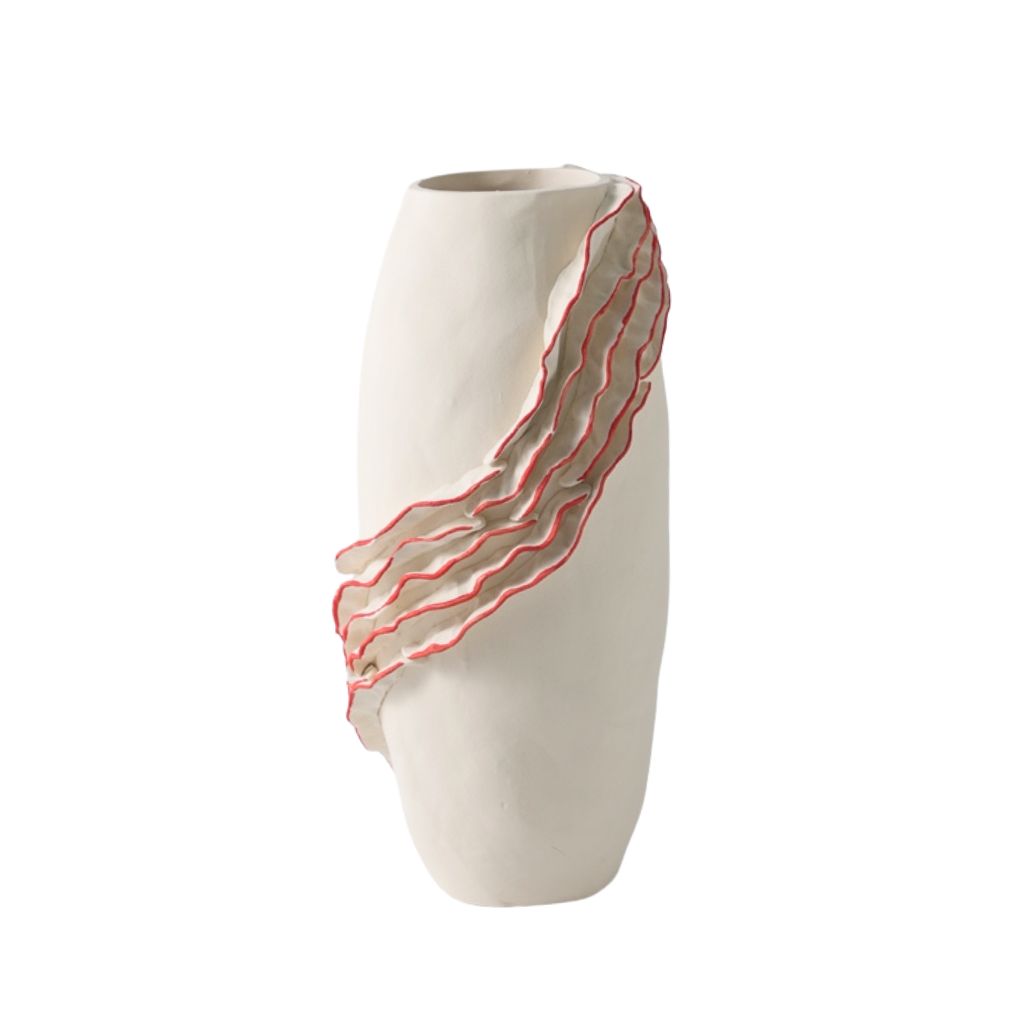 Boreas Ruffled Ceramic Vase
