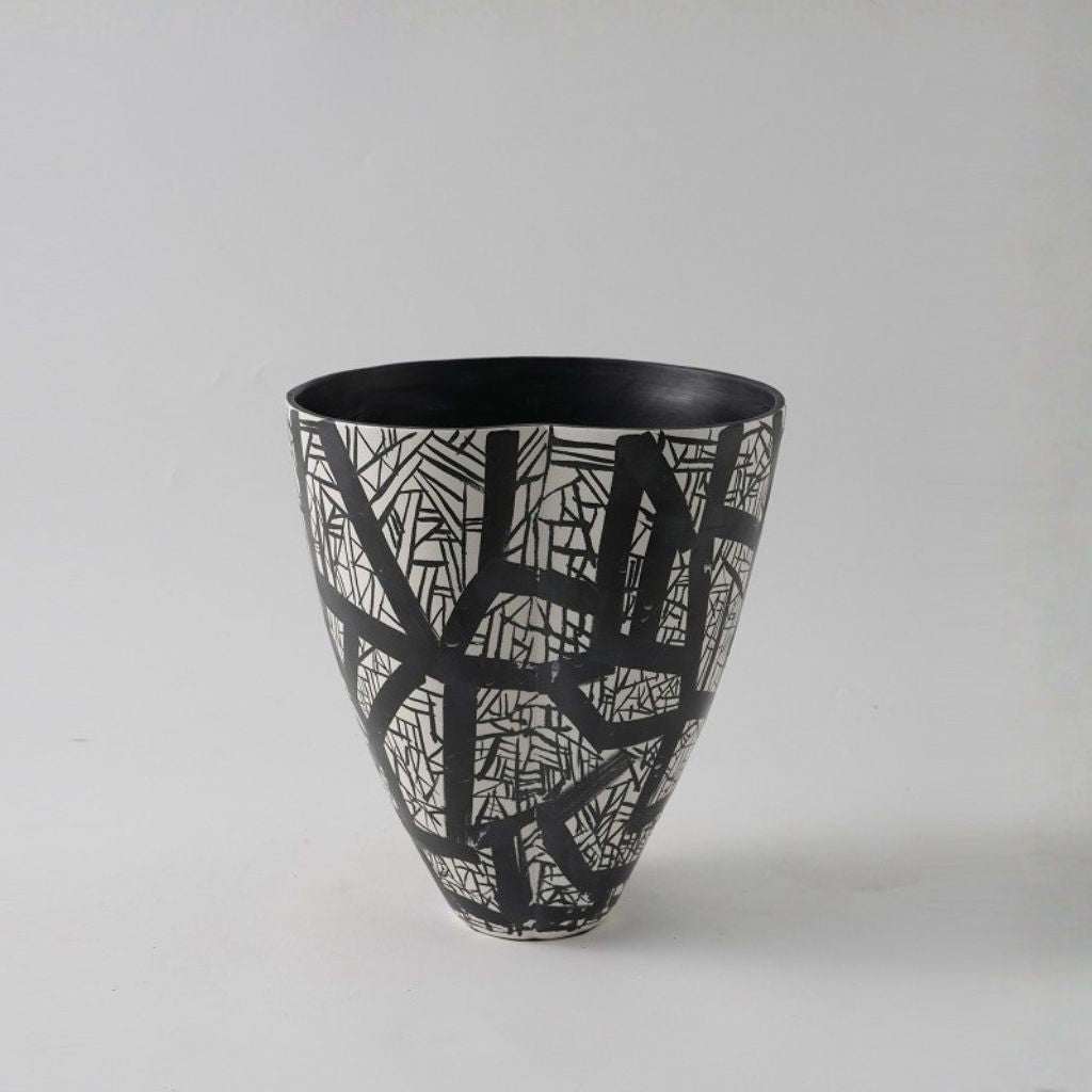 Klee Conical Glazed Ceramic Vase