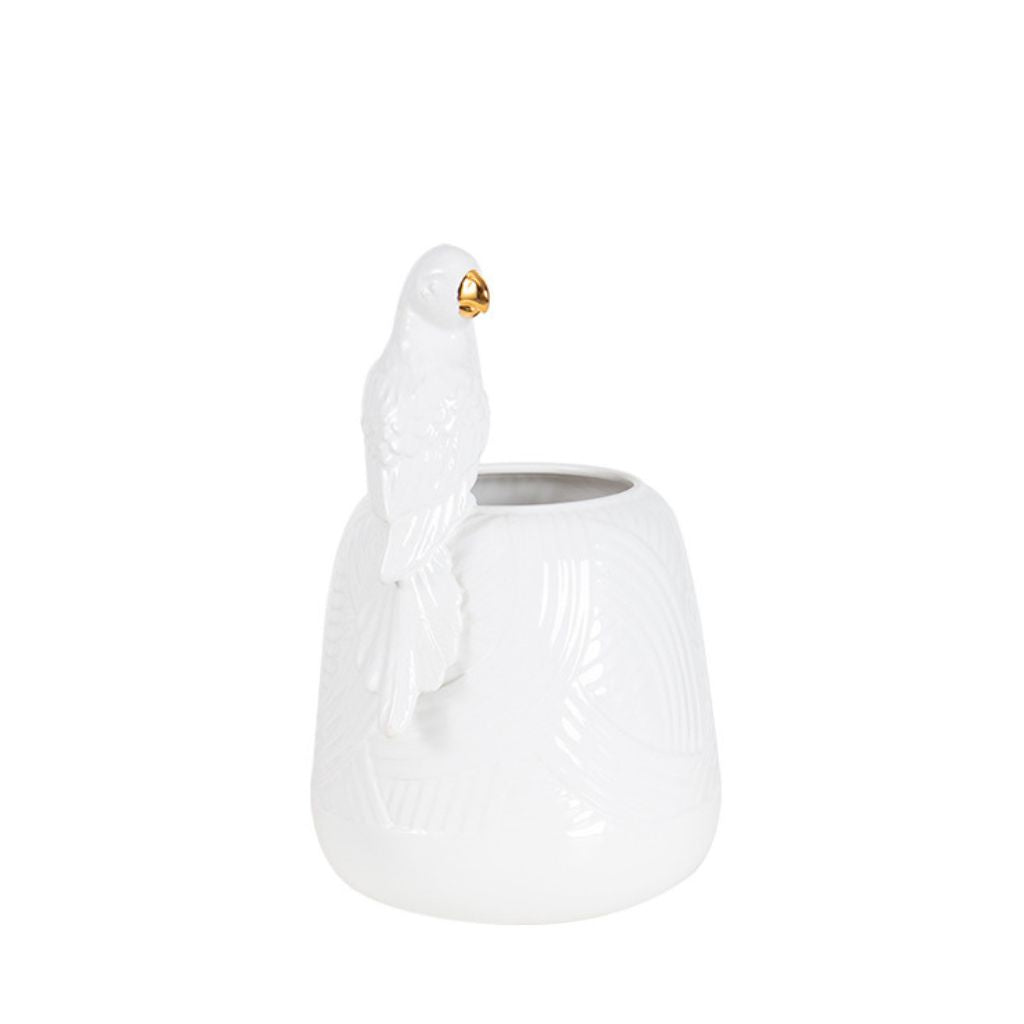 Lorito Sculptural Embossed Ceramic Vase