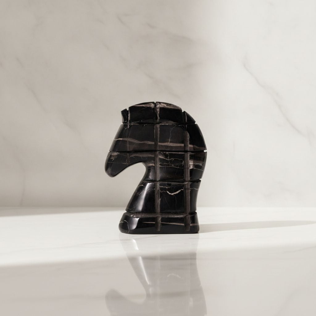 Magnus Grid Horse Head Sculpture