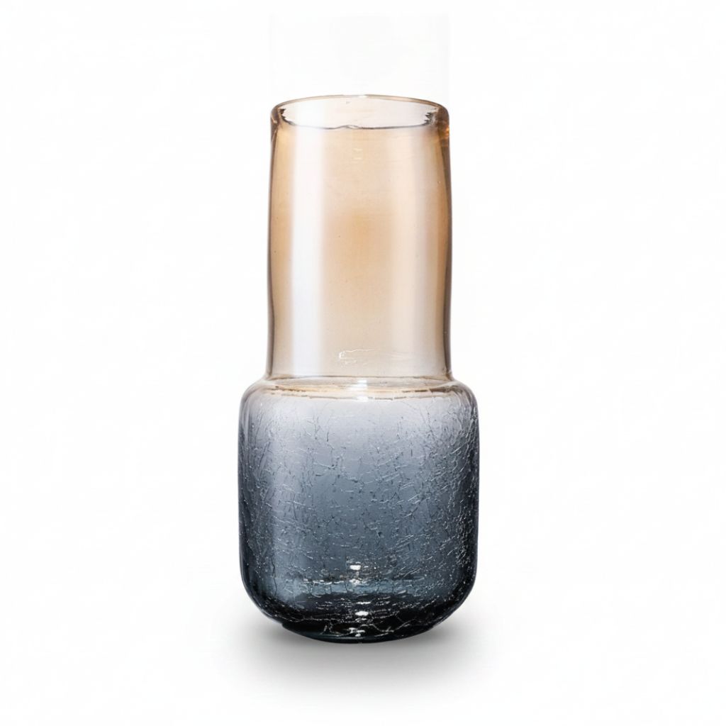 Solstice Two-Tone Crackle Glass Vase