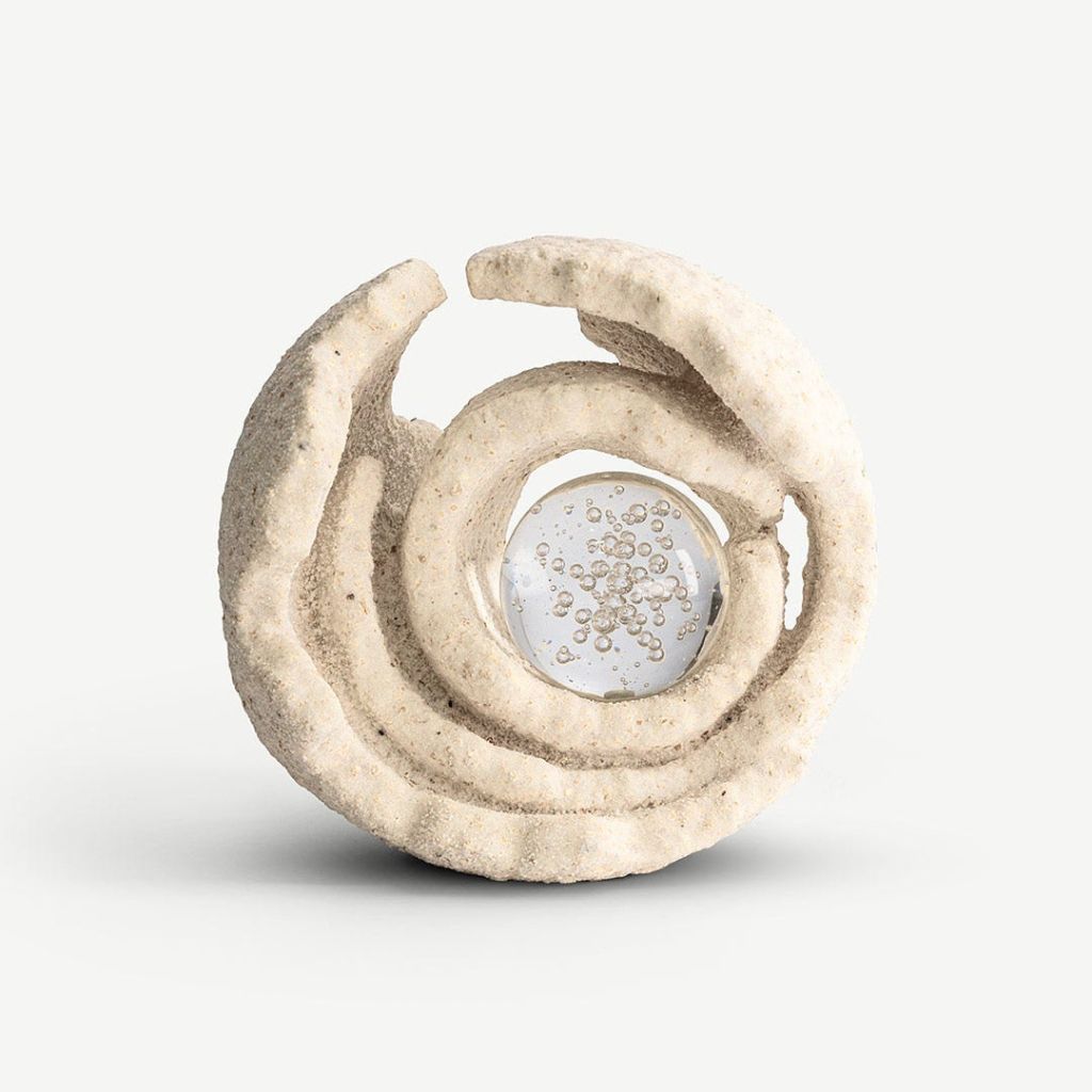 Pulpí Textured Crystal-Inlaid Sculpture