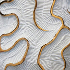 Chrysorallis Gold-trimmed Textured Ceramic Vase