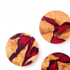 Mokume Fused Pine Coaster