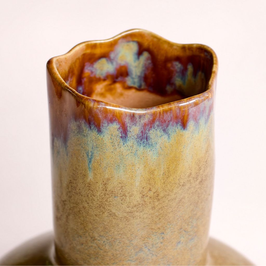 Venatus Sculptural Glazed Ceramic Vase