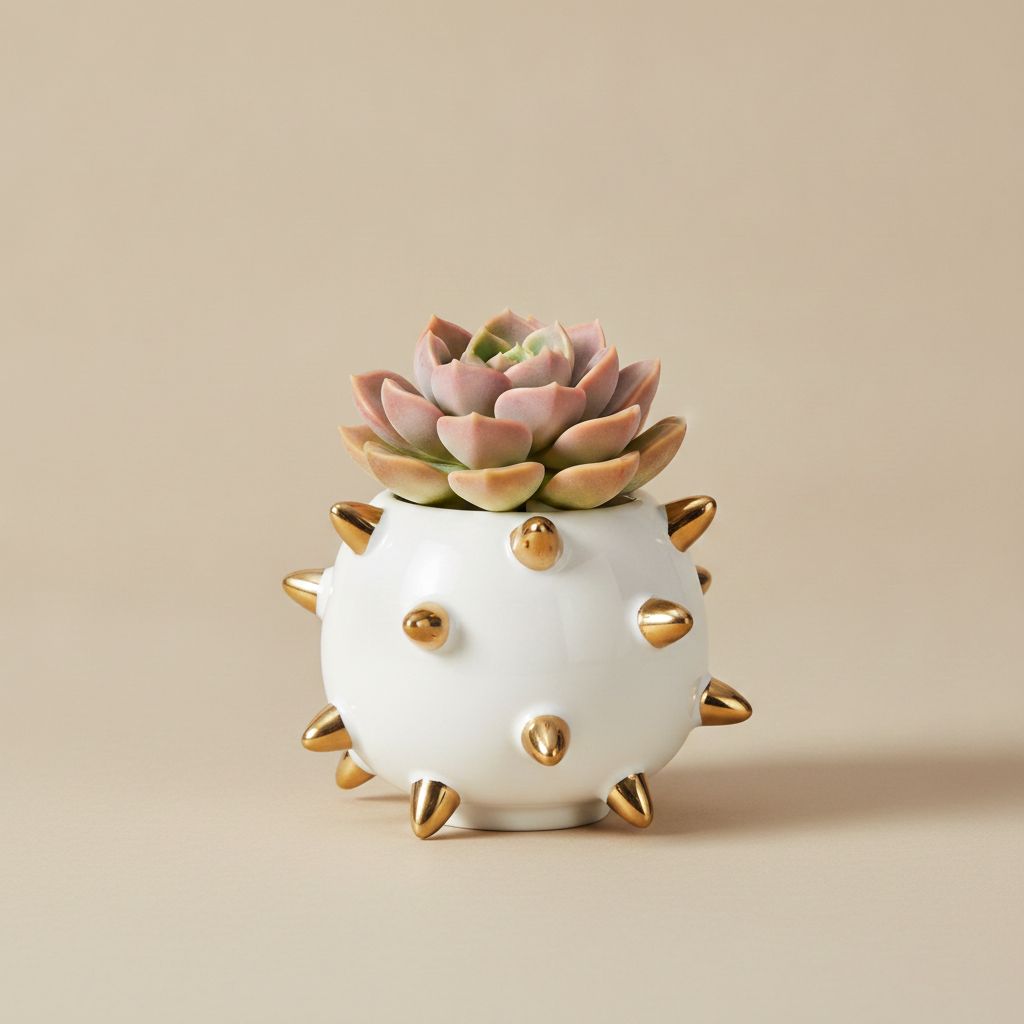 Echin Spike Sphere Ceramic Vase
