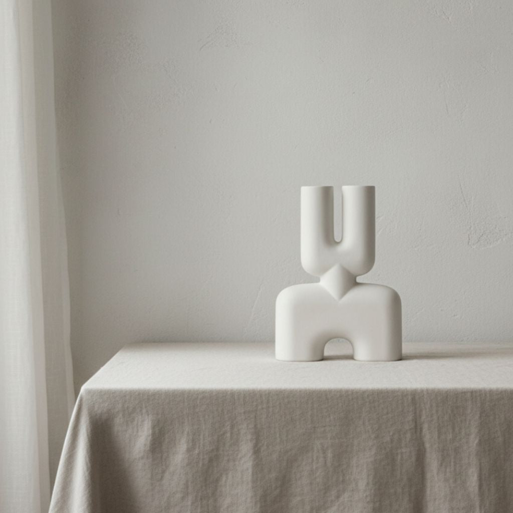 Animus Bifurcated Hand-Glazed Ceramic Vase