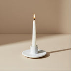 Rotella Plate Taper Ceramic Candle Holder