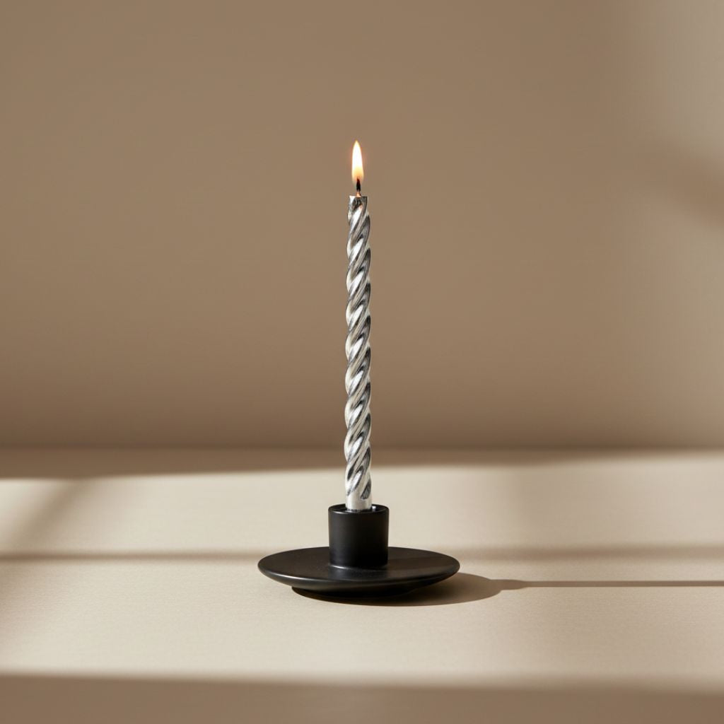 Rotella Plate Taper Ceramic Candle Holder