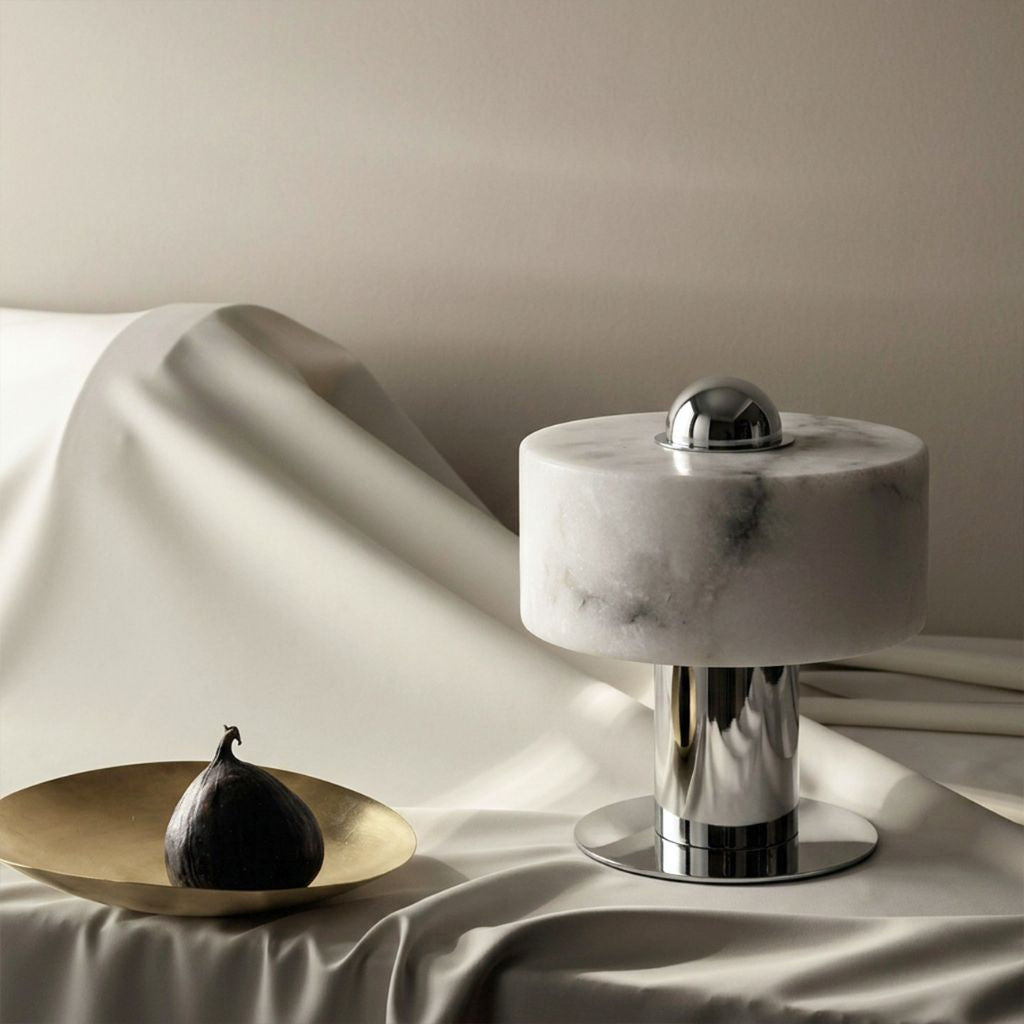 Keros Marble & Stainless Table Lamp