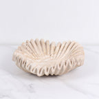 Rieti Ruffled Petals Travertine Bowl