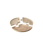 Horae Interlocking Partitioned Circular Travertine Tray