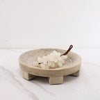 Undine Concentric Circular Travertine Tray