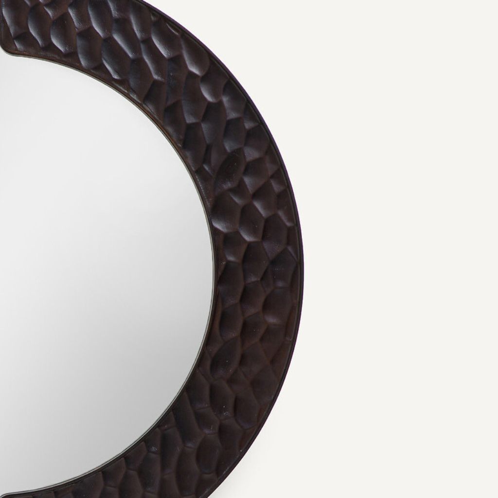 Alvéo Handcrafted Round Wall Mirror