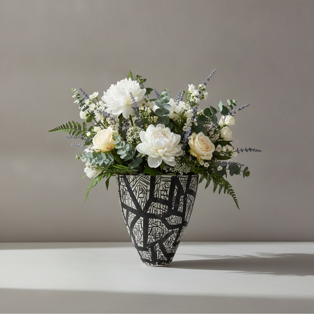 Klee Conical Glazed Ceramic Vase