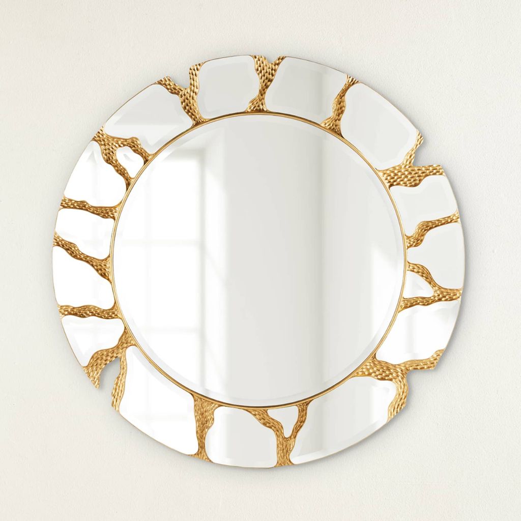 Auria Handcrafted Round Wall Mirror