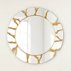 Auria Handcrafted Round Wall Mirror