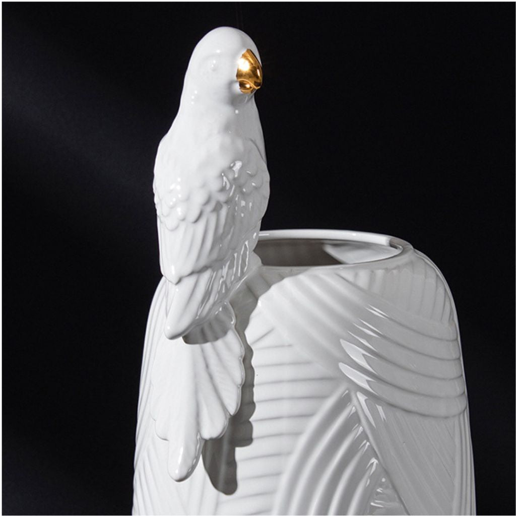 Lorito Sculptural Embossed Ceramic Vase
