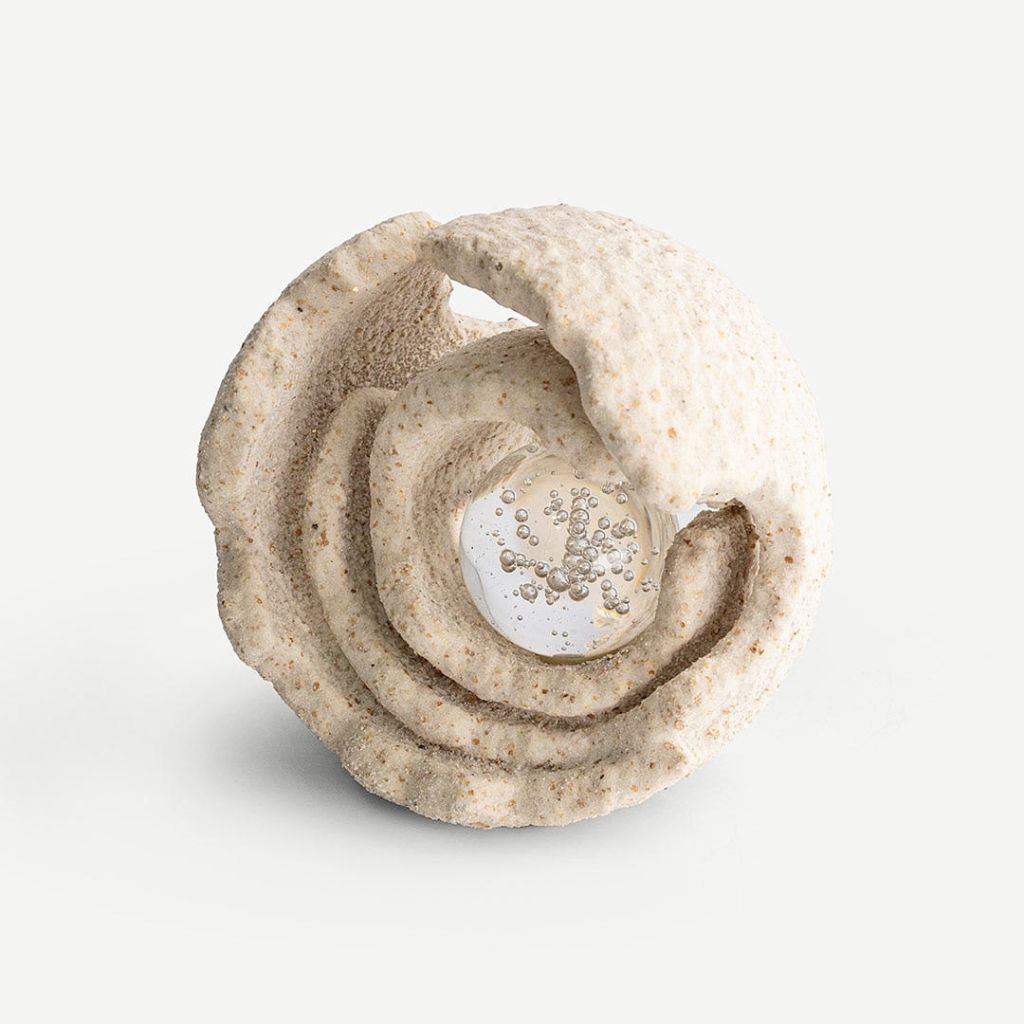 Pulpí Textured Crystal-Inlaid Sculpture