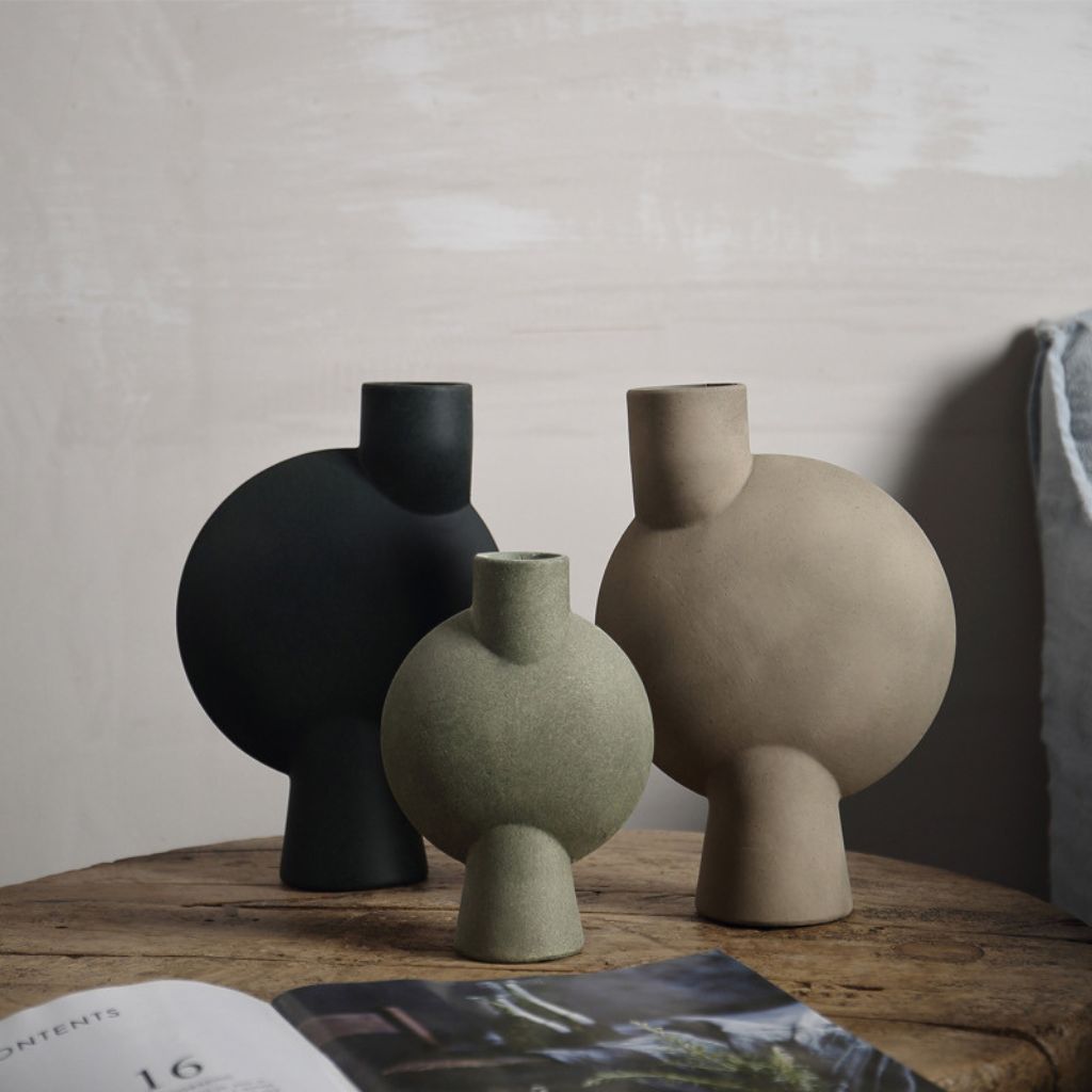 Mirage Oblate Glazed Ceramic Vase