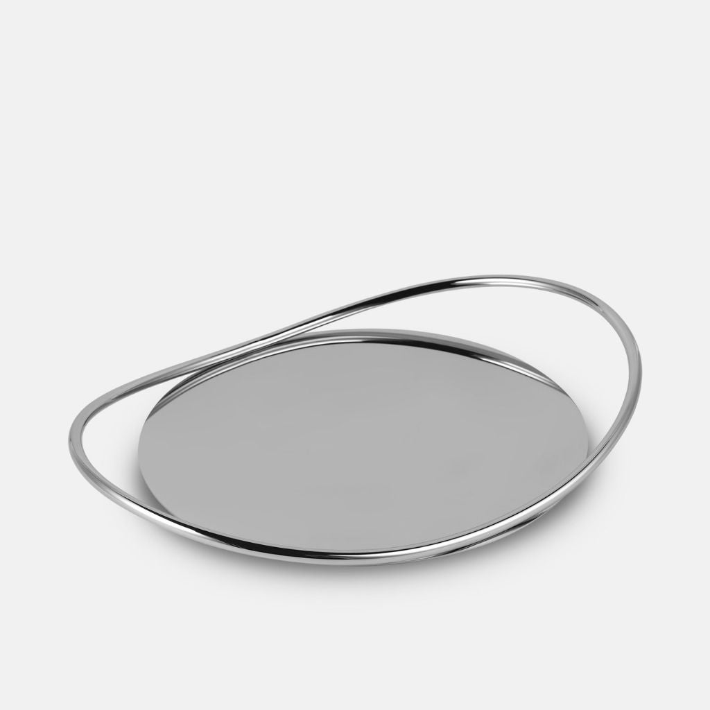 Ouroboros Sculptural Loop Stainless Tray