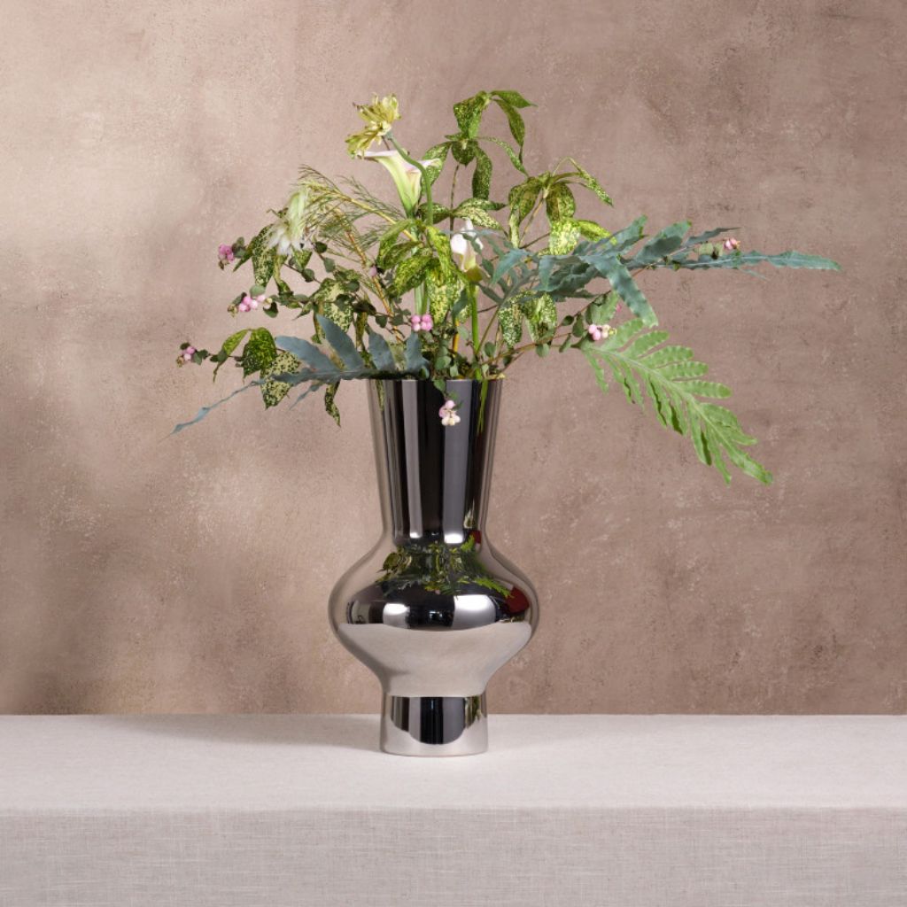 Tondo Sculptural Stainless Vase