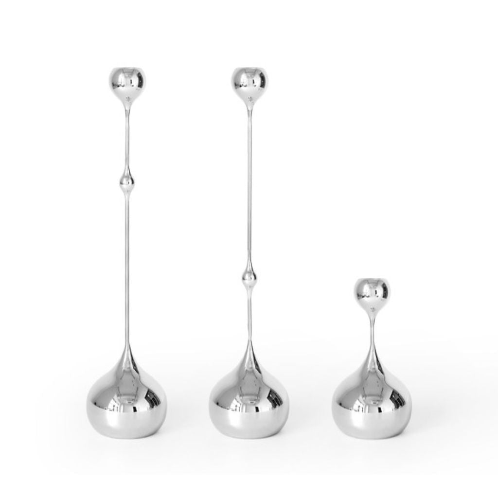 Cadence Tapered Stainless Candle Holder